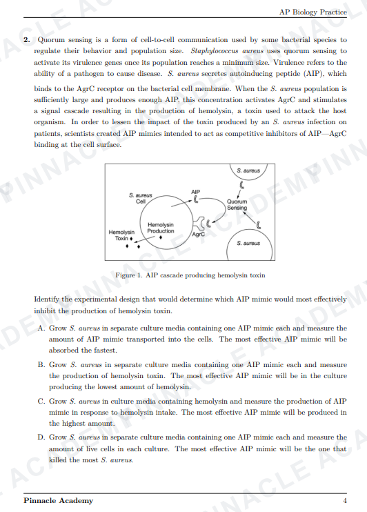 AP Biology 문제